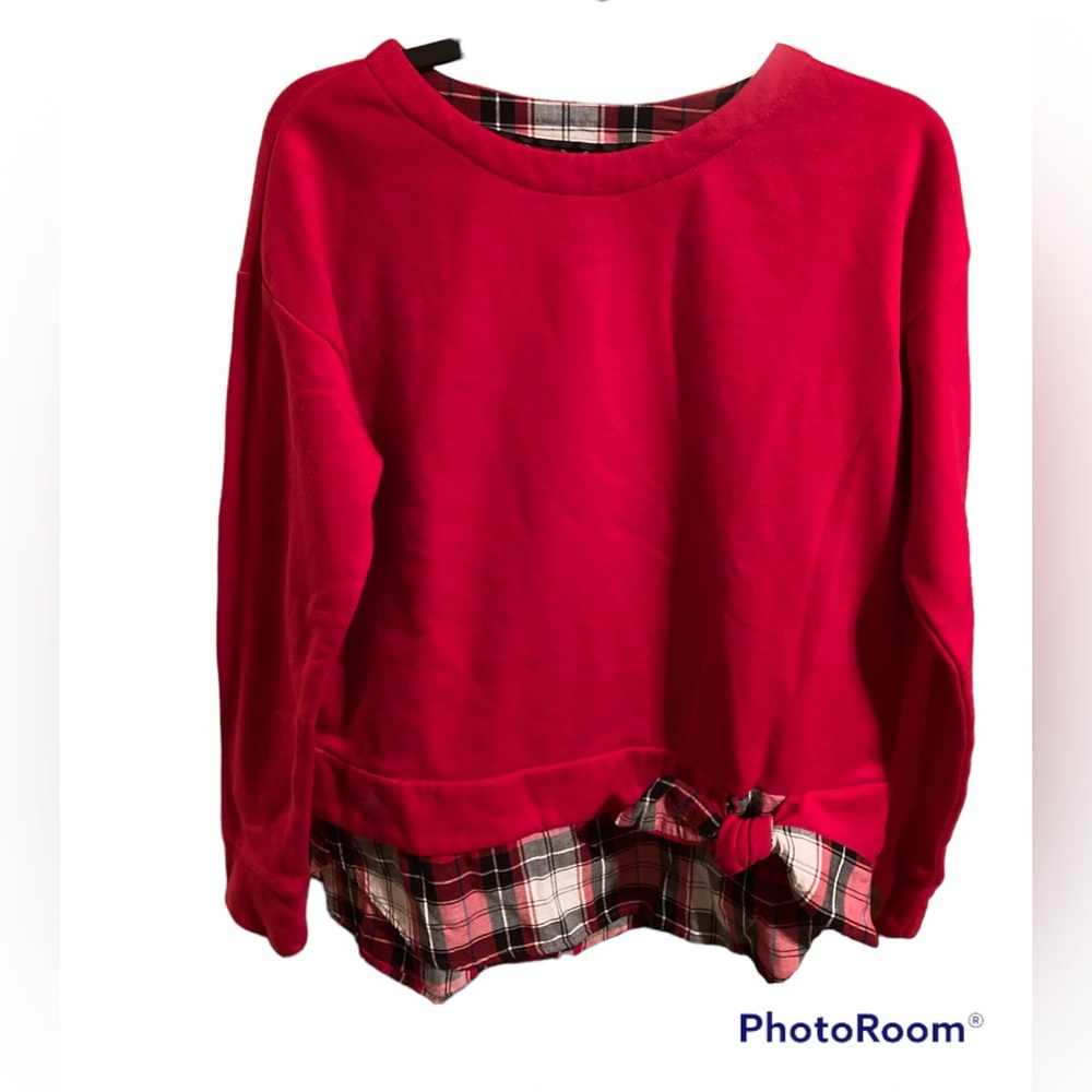 🎄 IZOD Red Dressy Twofer Top-  Medium